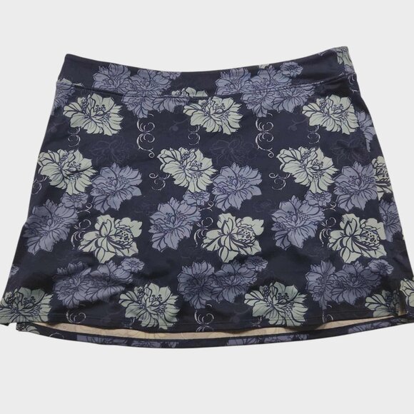 Tranquility by Colorado Clothing Skort Floral Print Blue Golf Tennis XL NEW - Picture 1 of 8